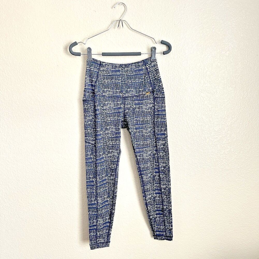 Cleo Harper Leggings Womens Size Small Seasonless Forte Blue High Waisted Pants